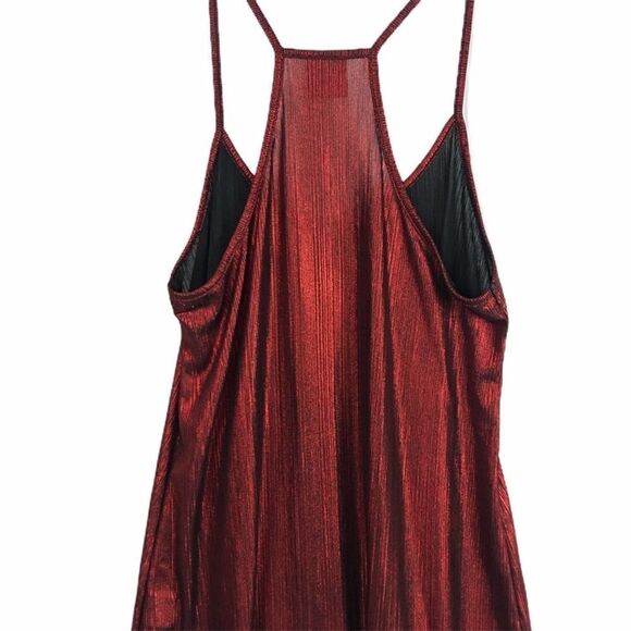Angie Metallic Red Foil Cami Top - Picture 4 of 6